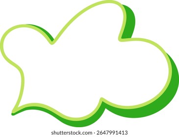 Bolha de vetor de fala com borda verde, simbolizando a comunicação ambiental e diálogos relacionados à sustentabilidade