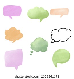 Speech vector collection design. Colourful illustration EPS10.