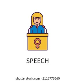 Speech vector Filled Outline Icon Design illustration. Home Improvements Symbol on White background EPS 10 File