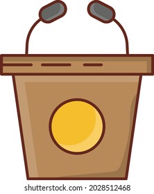 speech vector flat color icon