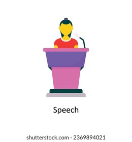 Speech vector Flat Icon Design illustration. Symbol on White background EPS 10 File 