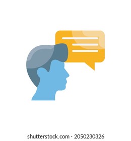 Speech vector flat icon style illustration. EPS 10 file