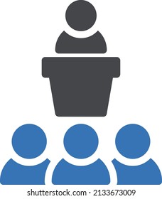speech vector glyph color icon