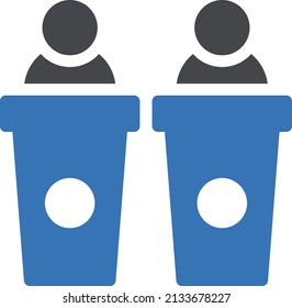 speech vector glyph color icon
