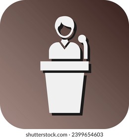 Speech Vector Glyph Gradient Background Icon For Personal And Commercial Use.
