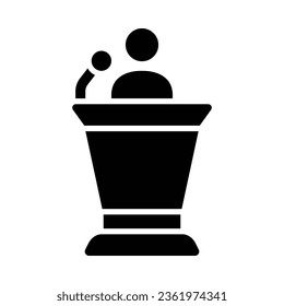 Icono De Glifo Vector De Voz Para Uso Personal Y Comercial.

