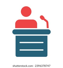 Speech Vector Glyph Two Color Icons For Personal And Commercial Use.

