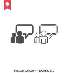 Speech vector icon