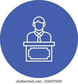 Speech vector icon. Can be used for printing, mobile and web applications.