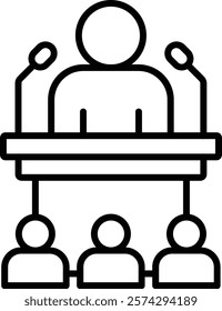 Speech vector icon. Can be used for printing, mobile and web applications.