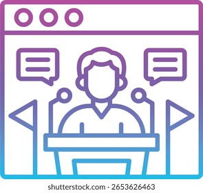 Ícone do vetor de fala. Pode ser usado para impressão, aplicativos móveis e da Web.