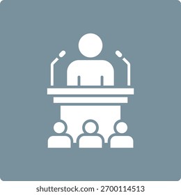 Speech vector icon. Can be used for printing, mobile and web applications.