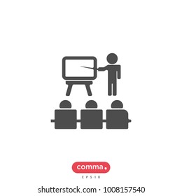 Speech vector icon, presentation symbol