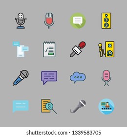 speech vector icon set