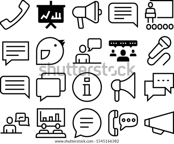 Speech Vector Icon Set Such Tribune Stock Vector Royalty Free