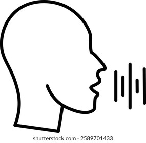 Speech Vector Line Icon Design