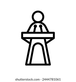 speech vector line icon symbol