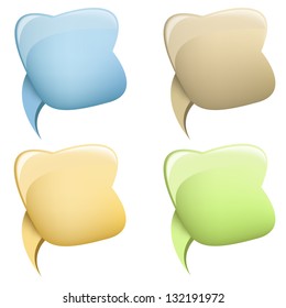 Speech vector message bubble on white background for text sign object background for web banner and web design eps10