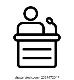 Speech Vector Thick Line Icon For Personal And Commercial Use.
