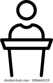 speech vector thin line icon