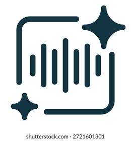 IA generativo de reconocimiento de voz y voz que representa la inteligencia artificial para la entrada de voz, el procesamiento de voz y la generación de audio inteligente. Símbolo moderno para la tecnología de voz con IA.
