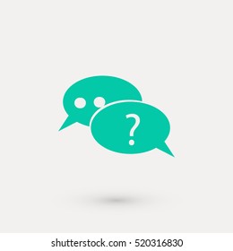 speech web icon, flat design best vector icon