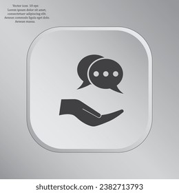 speech web icon. vector design