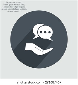 speech web icon. vector design