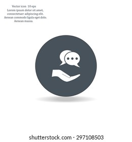 speech web icon. vector design