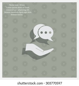 speech web icon. vector design