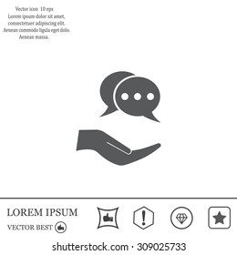 speech web icon. vector design