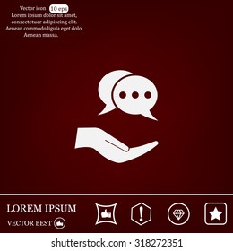 speech web icon. vector design