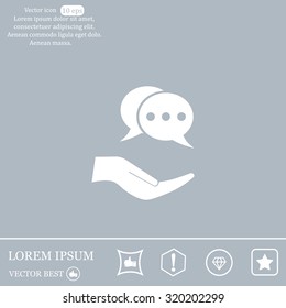 speech web icon. vector design