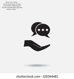 speech web icon. vector design