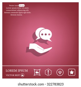 speech web icon. vector design