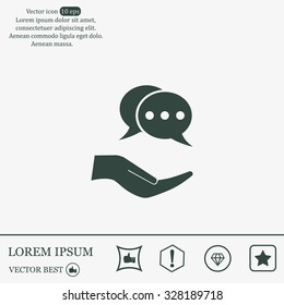 speech web icon. vector design