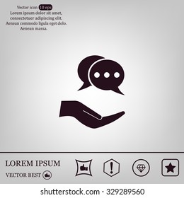 speech web icon. vector design