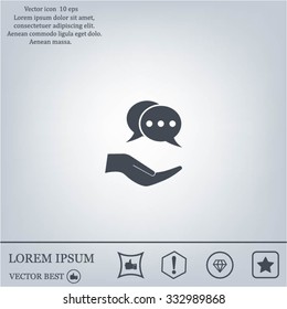 speech web icon. vector design