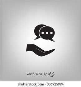 speech web icon. vector design