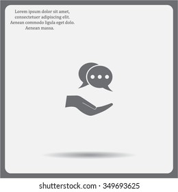 speech web icon. vector design