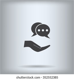 speech web icon. vector design