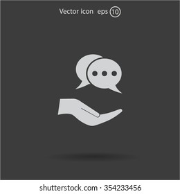 speech web icon. vector design