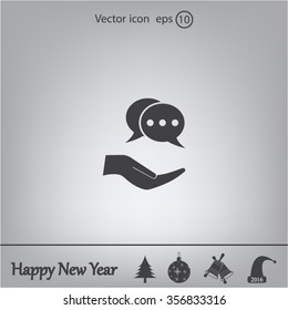 speech web icon. vector design