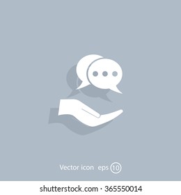 speech web icon. vector design