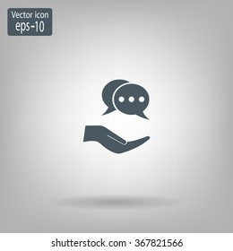 speech web icon. vector design