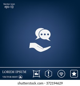 speech web icon. vector design