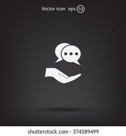 speech web icon. vector design