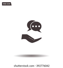 speech web icon. vector design