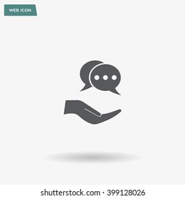 speech web icon. vector design