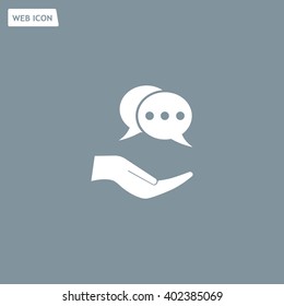 speech web icon. vector design